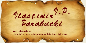 Vlastimir Parabucki vizit kartica